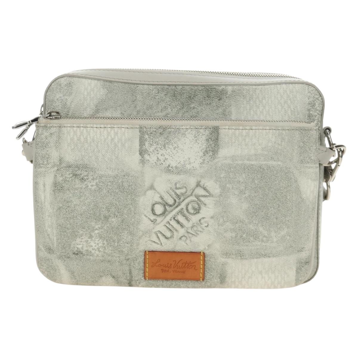 LOUIS VUITTON Damier Salt Trio Messenger Shoulder Bag White N50068 Auth 183100SM