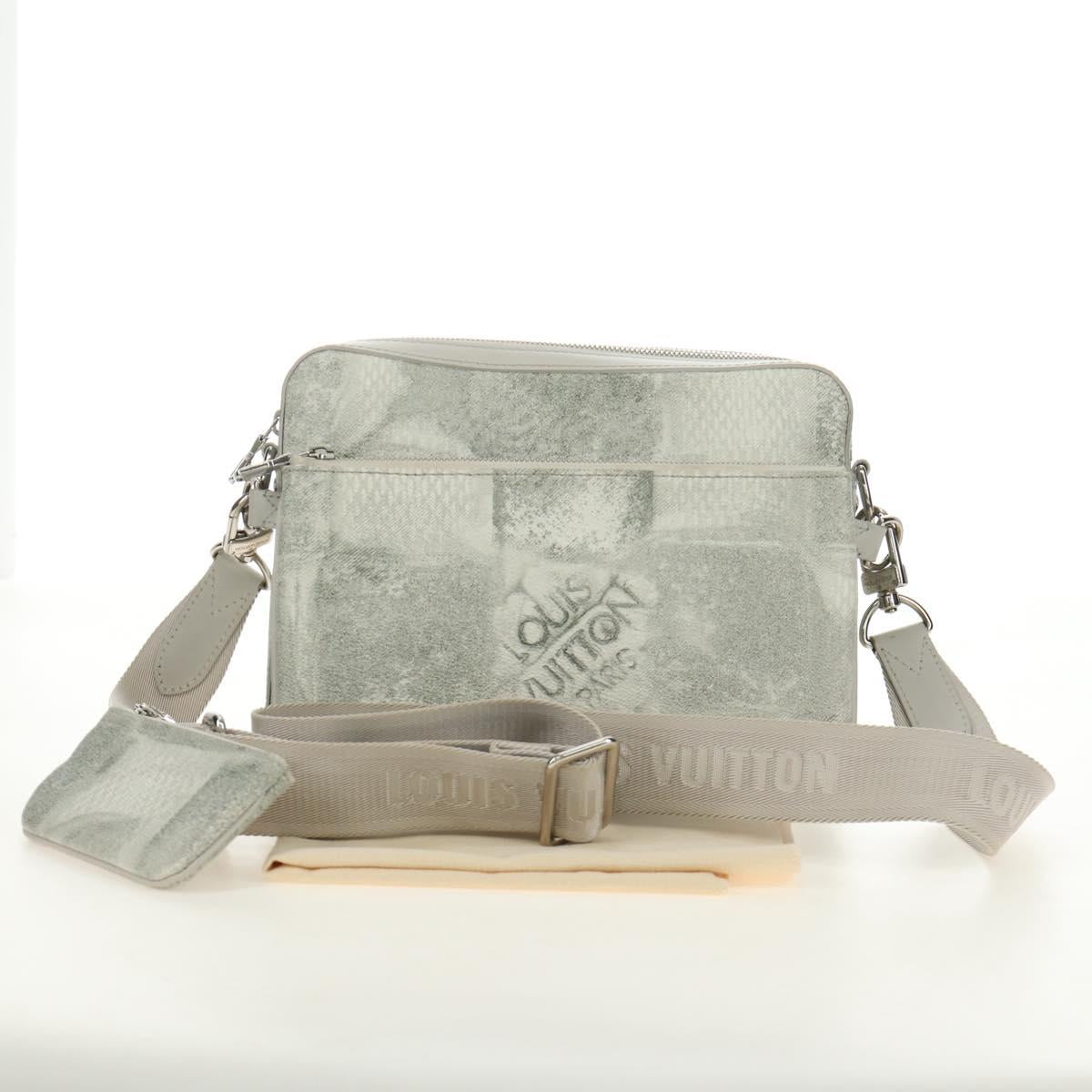 LOUIS VUITTON Damier Salt Trio Messenger Shoulder Bag White N50068 Auth 183100SM