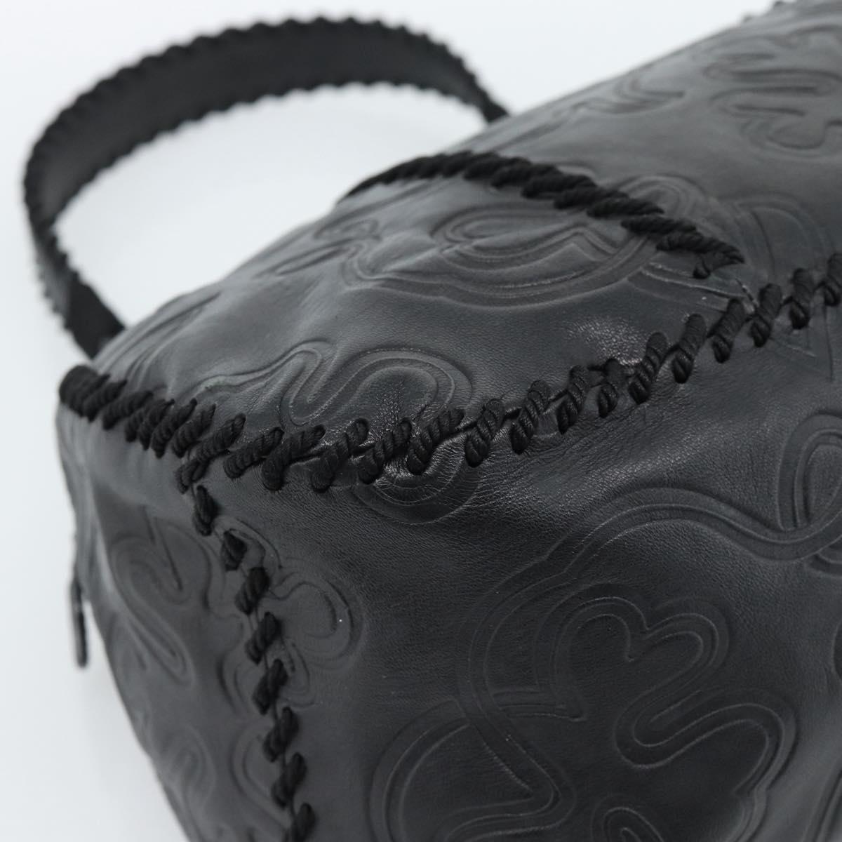 PRADA Shoulder Bag Leather Black Auth 183112SM