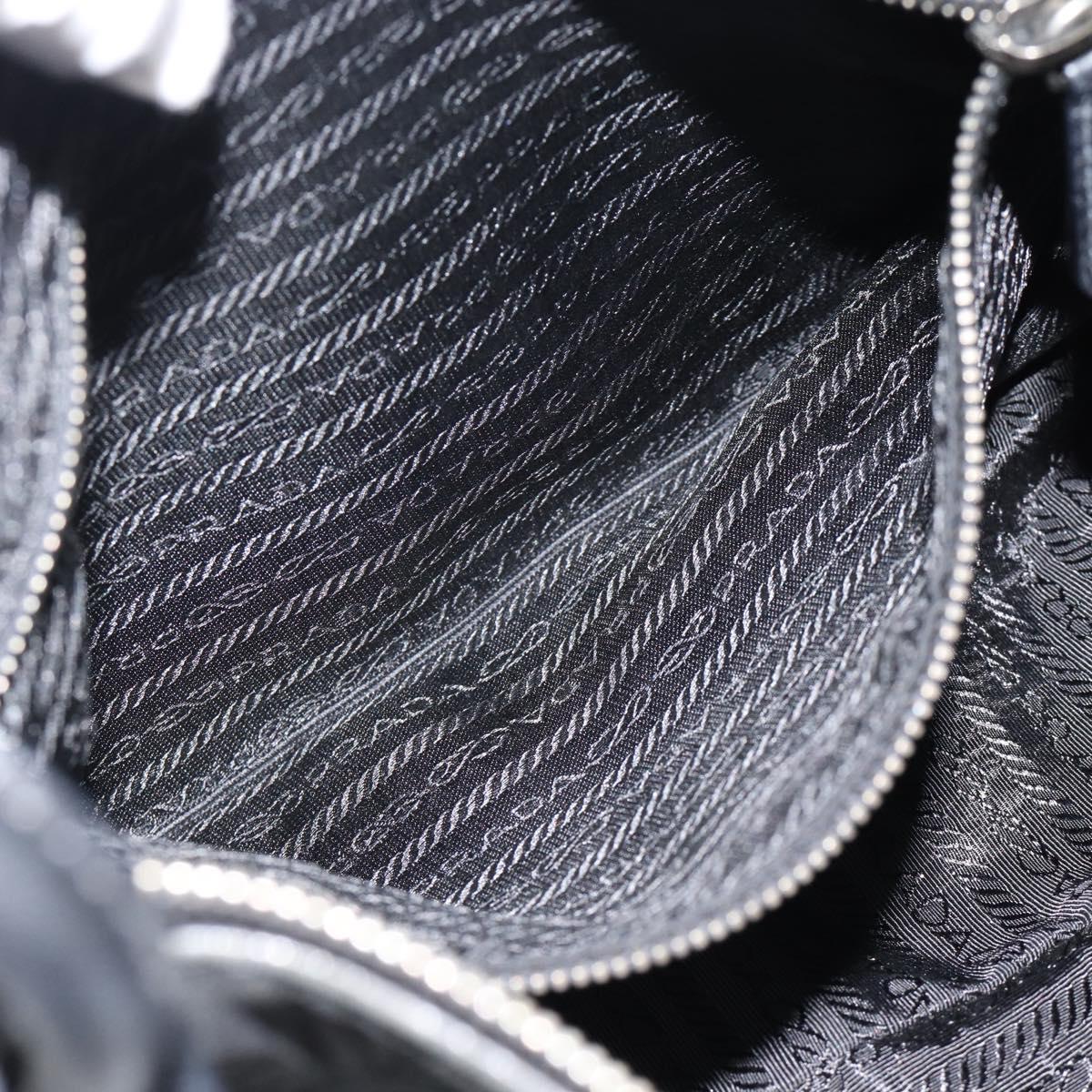 PRADA Shoulder Bag Leather Black Auth 183112SM