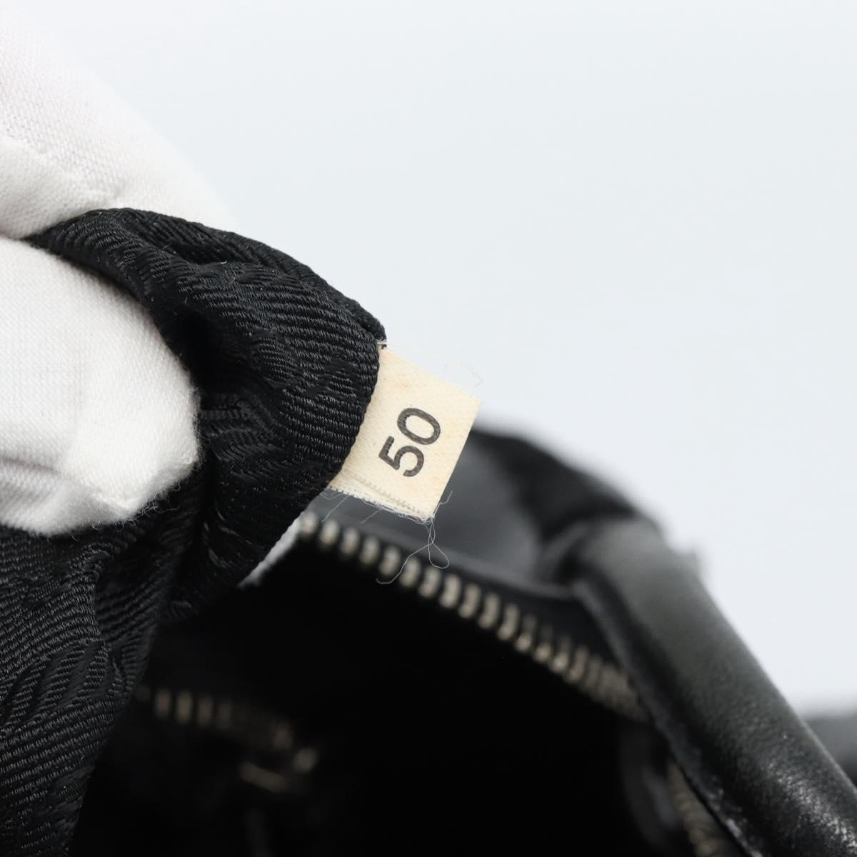 PRADA Shoulder Bag Leather Black Auth 183112SM