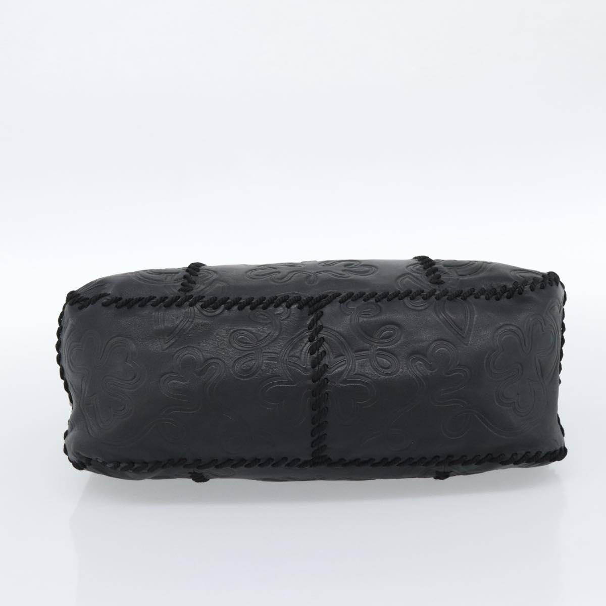 PRADA Shoulder Bag Leather Black Auth 183112SM