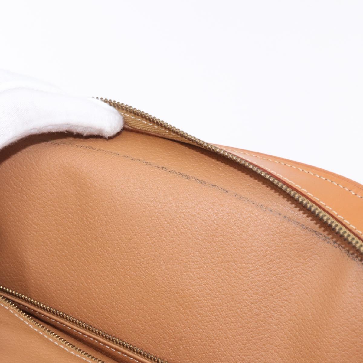 CELINE Macadam Canvas Tote Bag PVC Leather Brown Gold Auth 183115V
