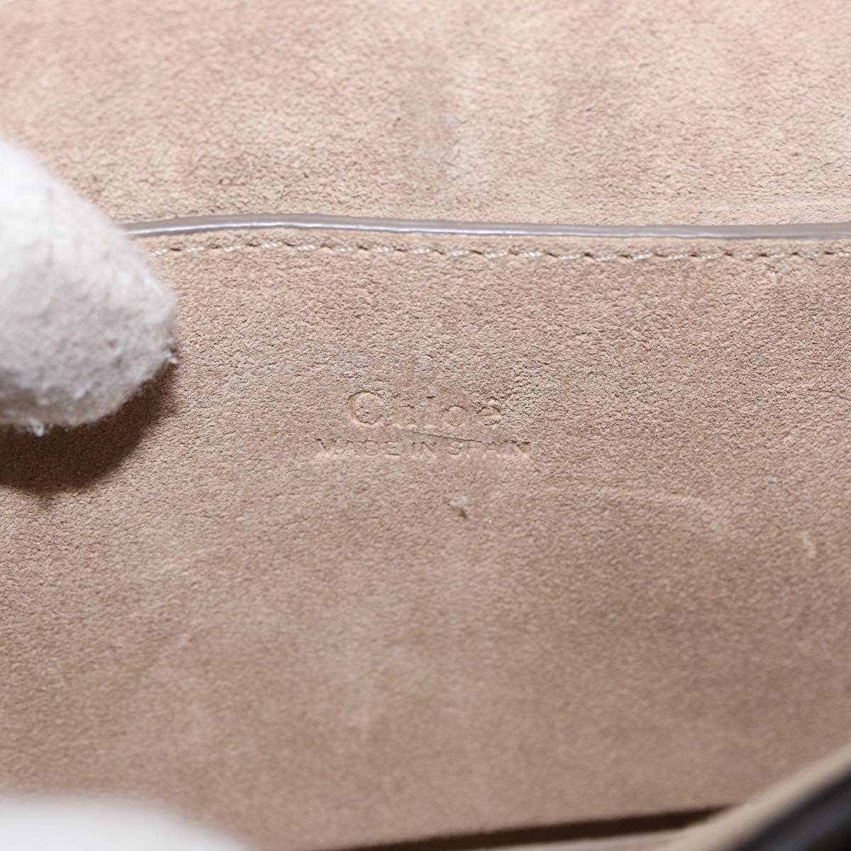 Chloe Fay Shoulder Bag Suede Brown Gold Auth 183119A