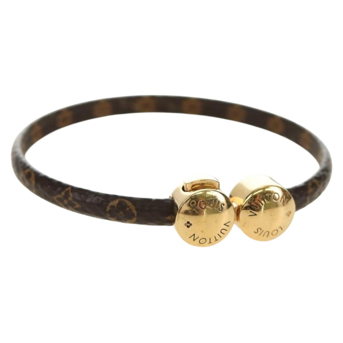 LOUIS VUITTON Monogram Brass Historic Mini Bracelet M6407 LV Auth 183121M