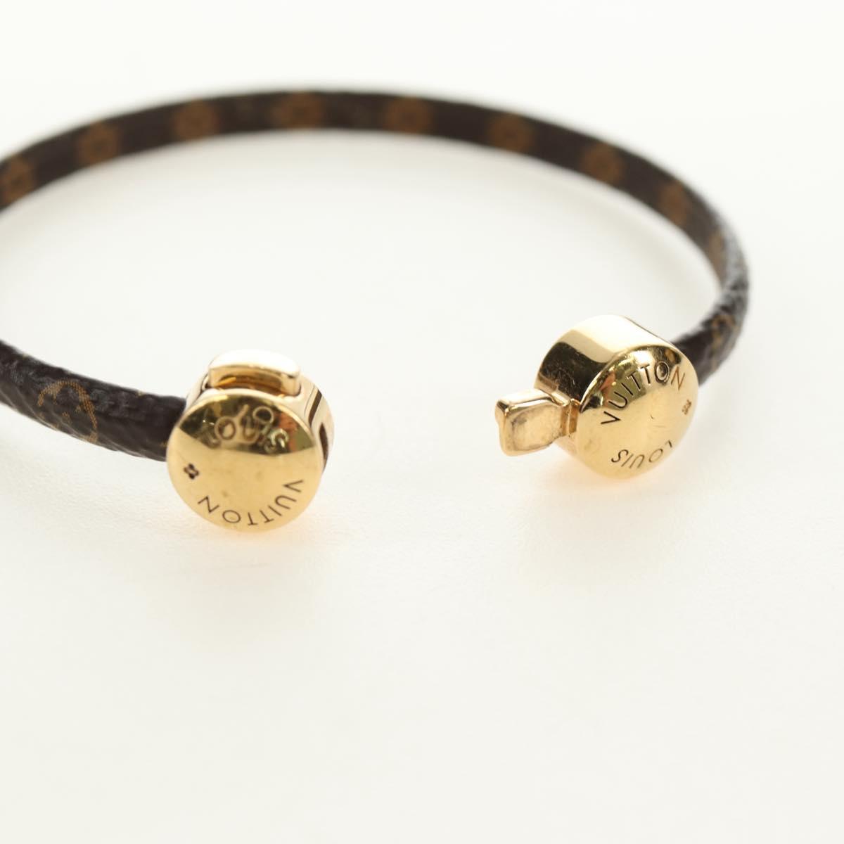 LOUIS VUITTON Monogram Brass Historic Mini Bracelet M6407 LV Auth 183121M