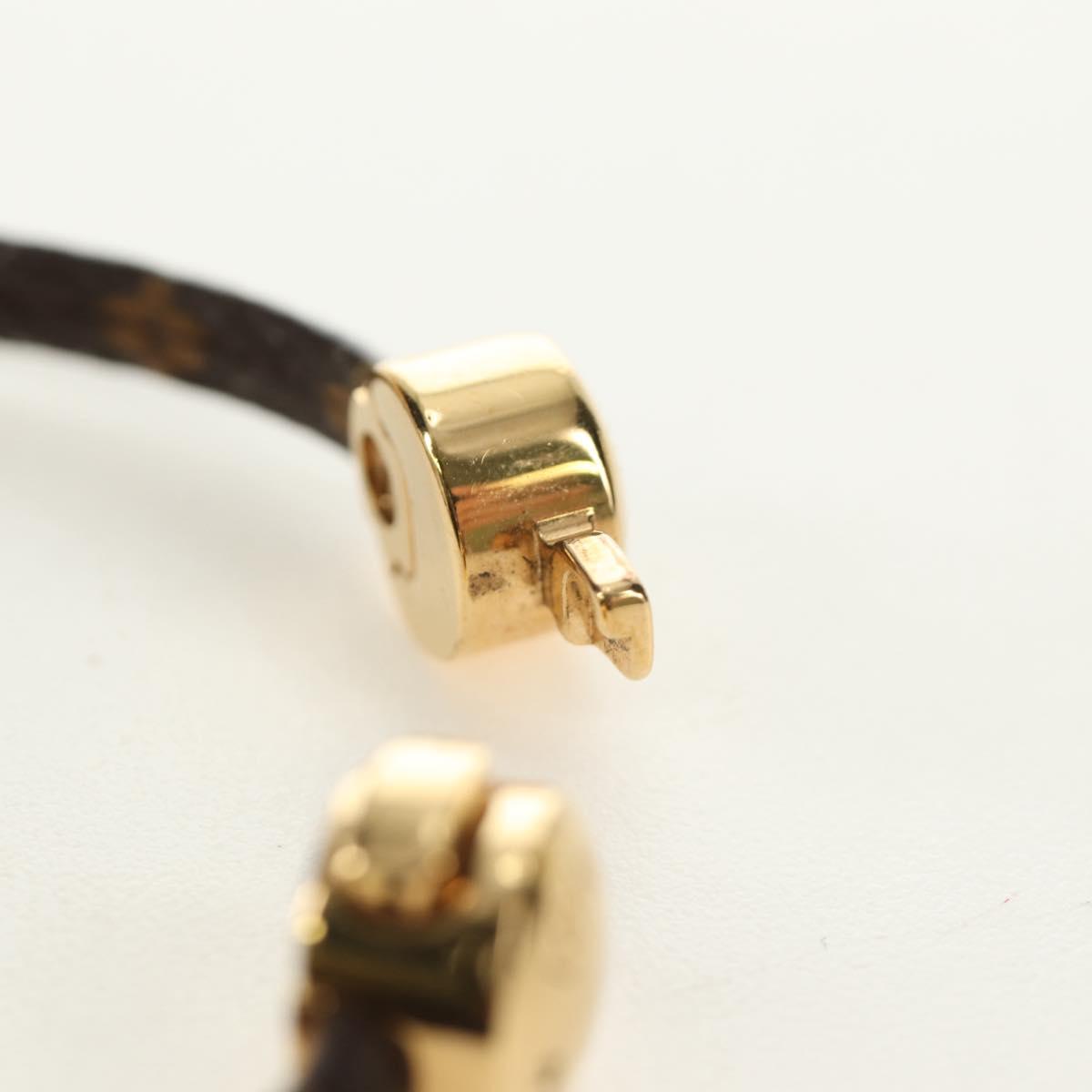 LOUIS VUITTON Monogram Brass Historic Mini Bracelet M6407 LV Auth 183121M