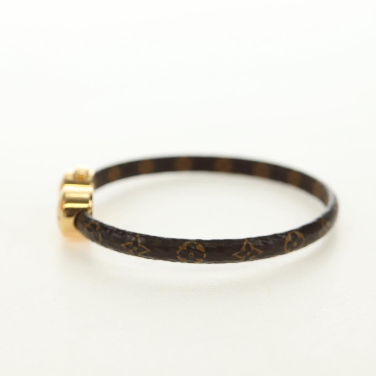 LOUIS VUITTON Monogram Brass Historic Mini Bracelet M6407 LV Auth 183121M