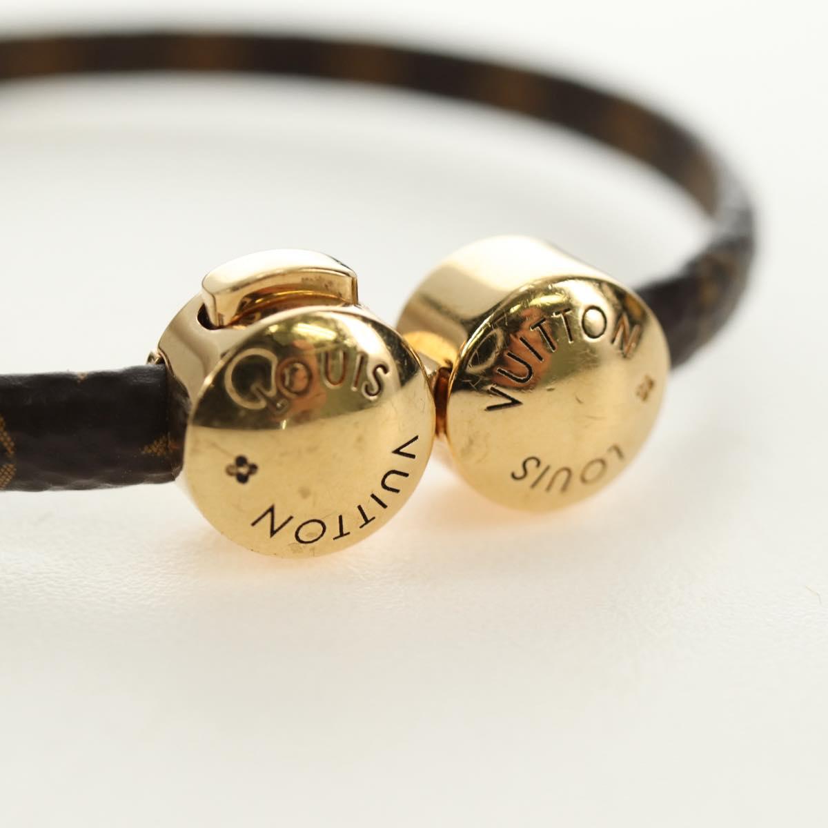 LOUIS VUITTON Monogram Brass Historic Mini Bracelet M6407 LV Auth 183121M