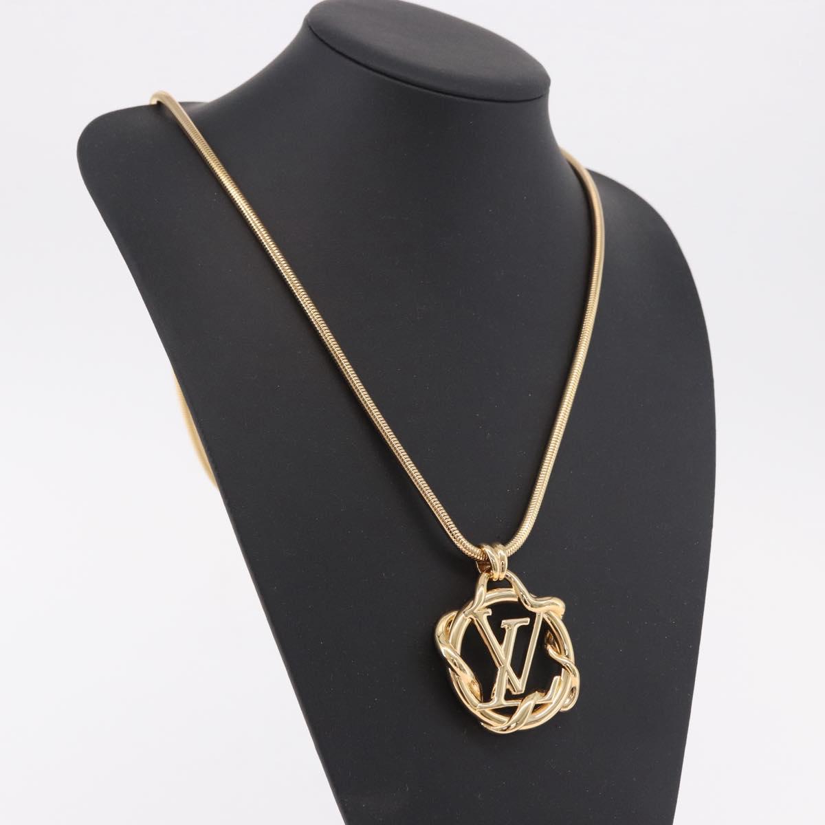 LOUIS VUITTON Collier Garden Necklace metal Gold Tone M68937 LV Auth 183122SAM