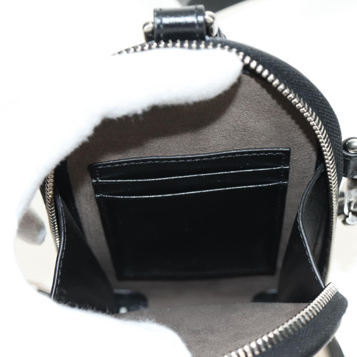 GUCCI GG Supreme Shoulder Bag PVC Black Silver 724351 Auth 183126M