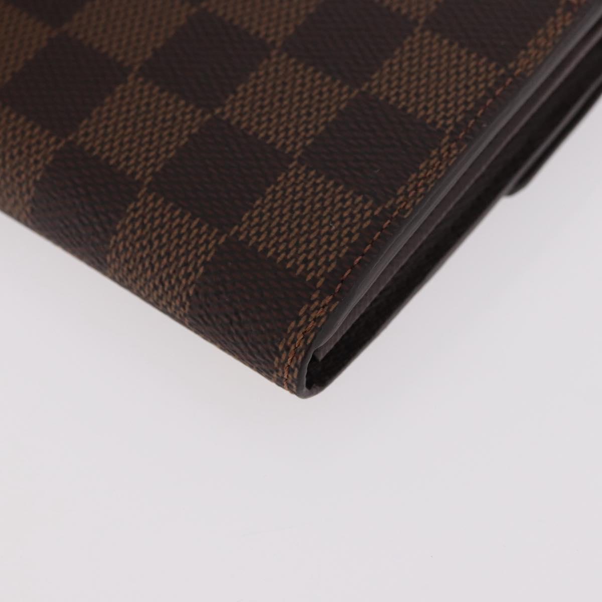 LOUIS VUITTON Damier Ebene Portefeuille Sarah Long Wallet N60491 Auth 183129SV