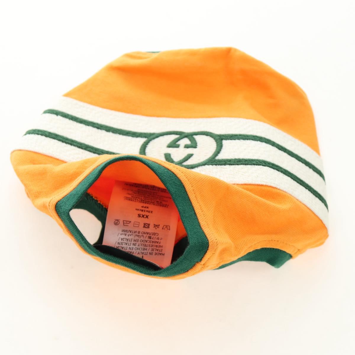 GUCCI Pet Shirt Cotton Orange Auth 183132M