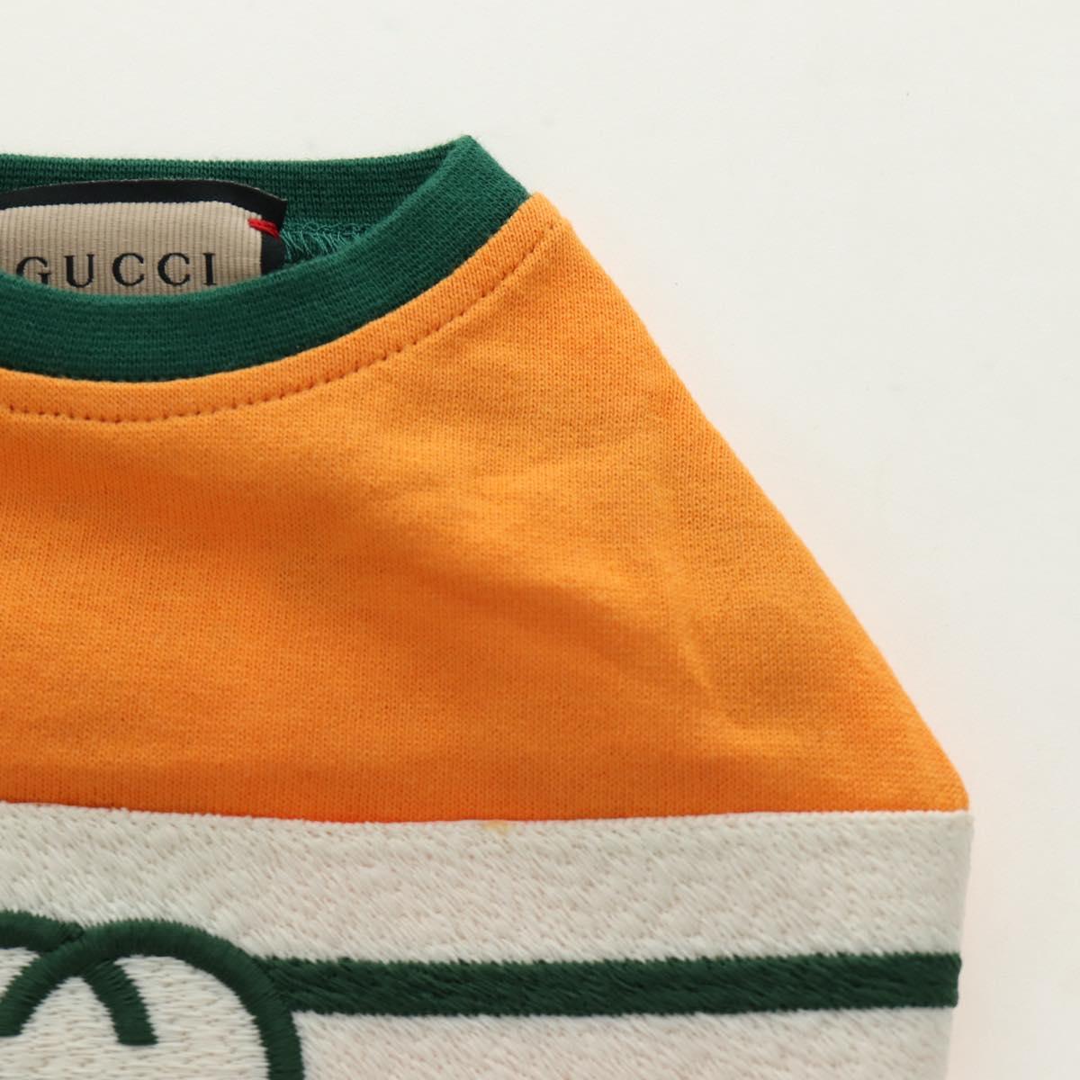 GUCCI Pet Shirt Cotton Orange Auth 183132M