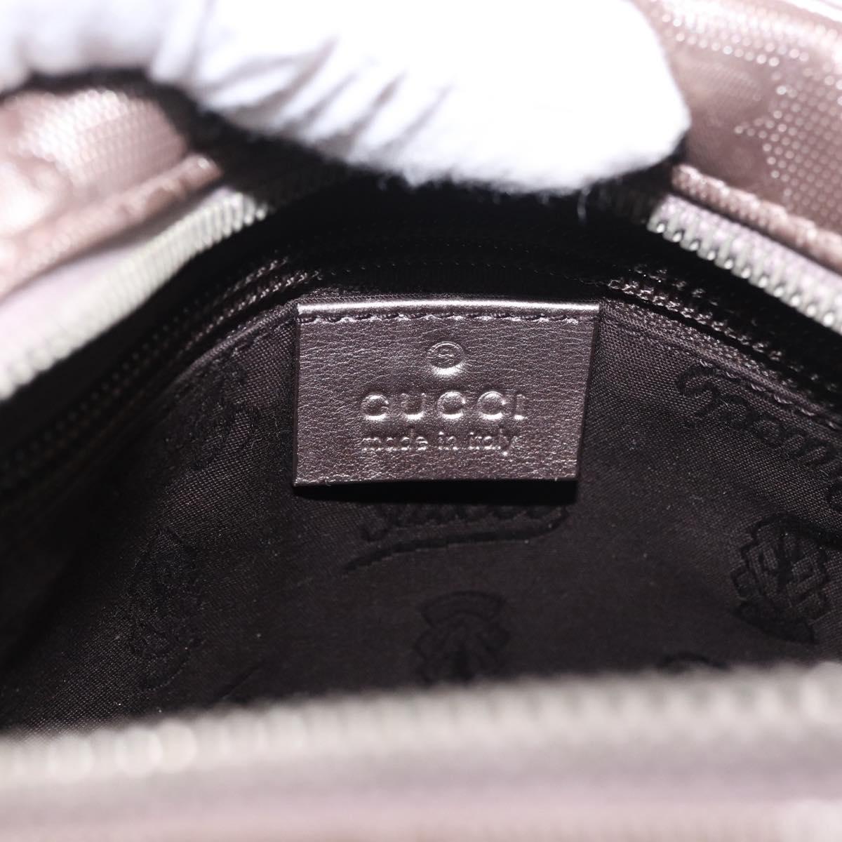 GUCCI GG Implementation Shoulder Bag PVC Pink Silver 233268 Auth 183135A