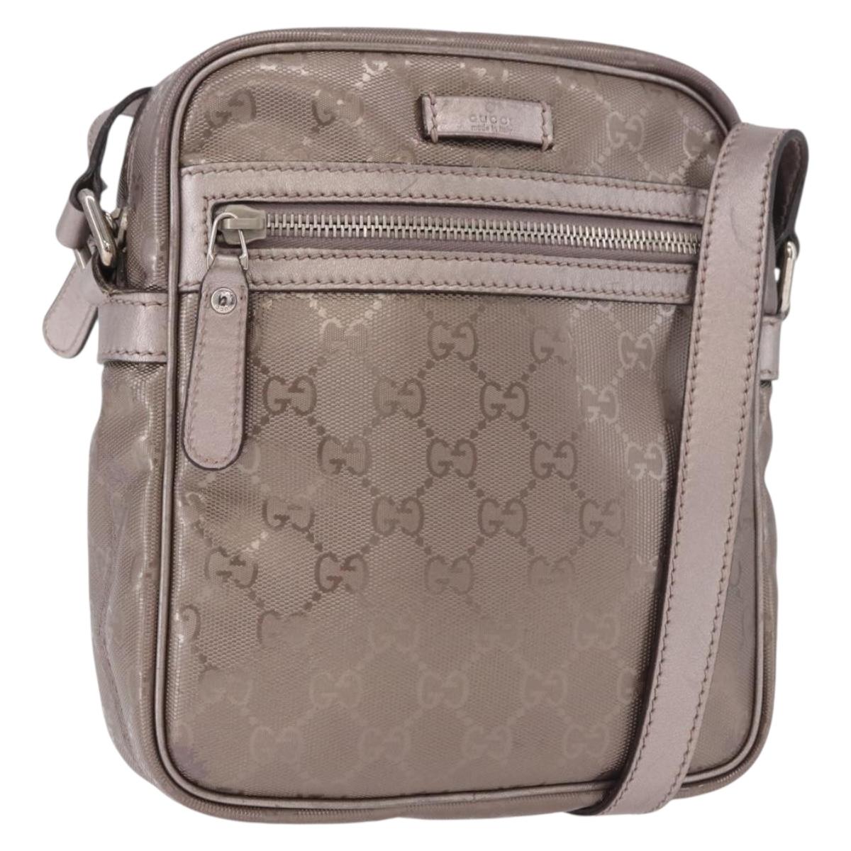 GUCCI GG Implementation Shoulder Bag PVC Pink Silver 233268 Auth 183135A