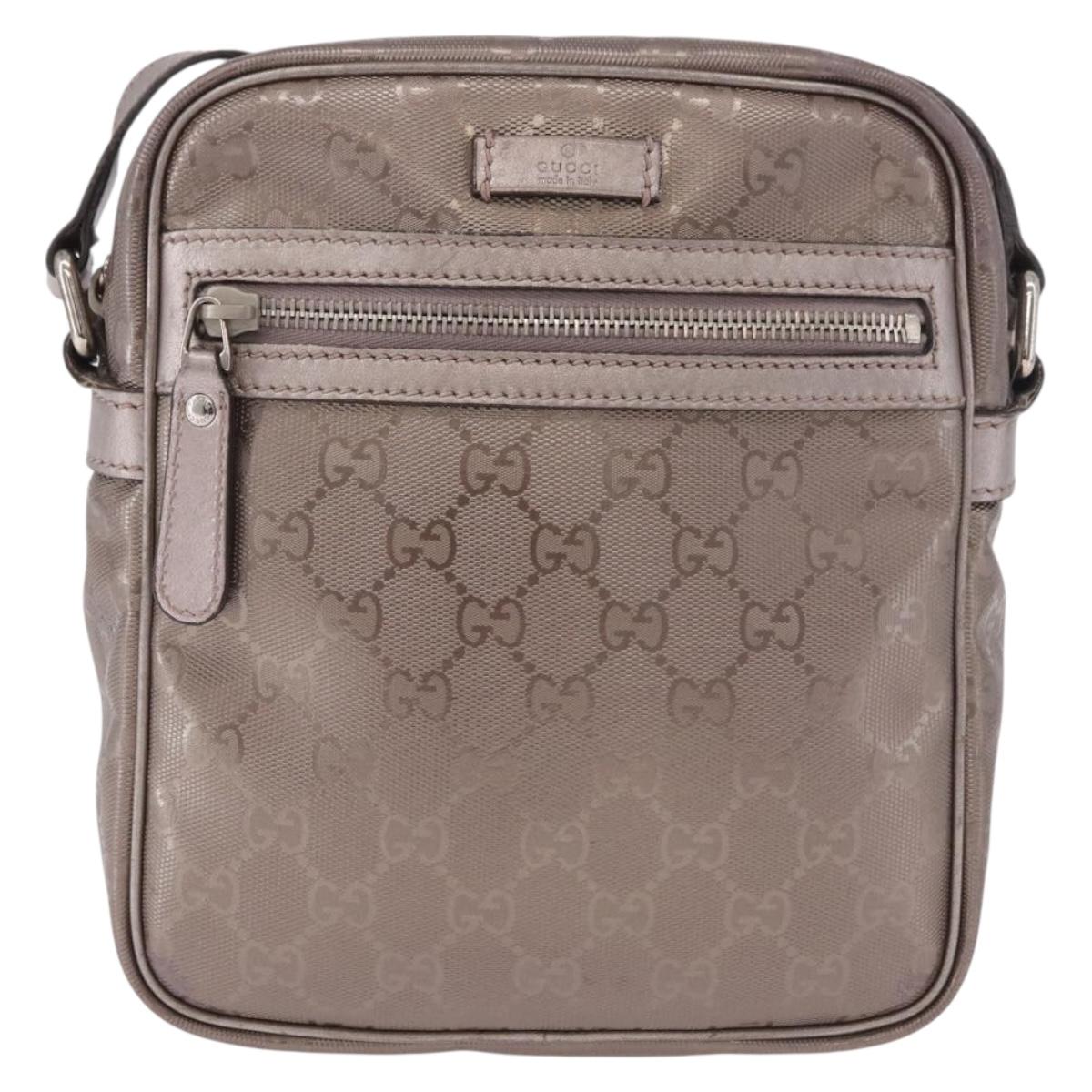 GUCCI GG Implementation Shoulder Bag PVC Pink Silver 233268 Auth 183135A