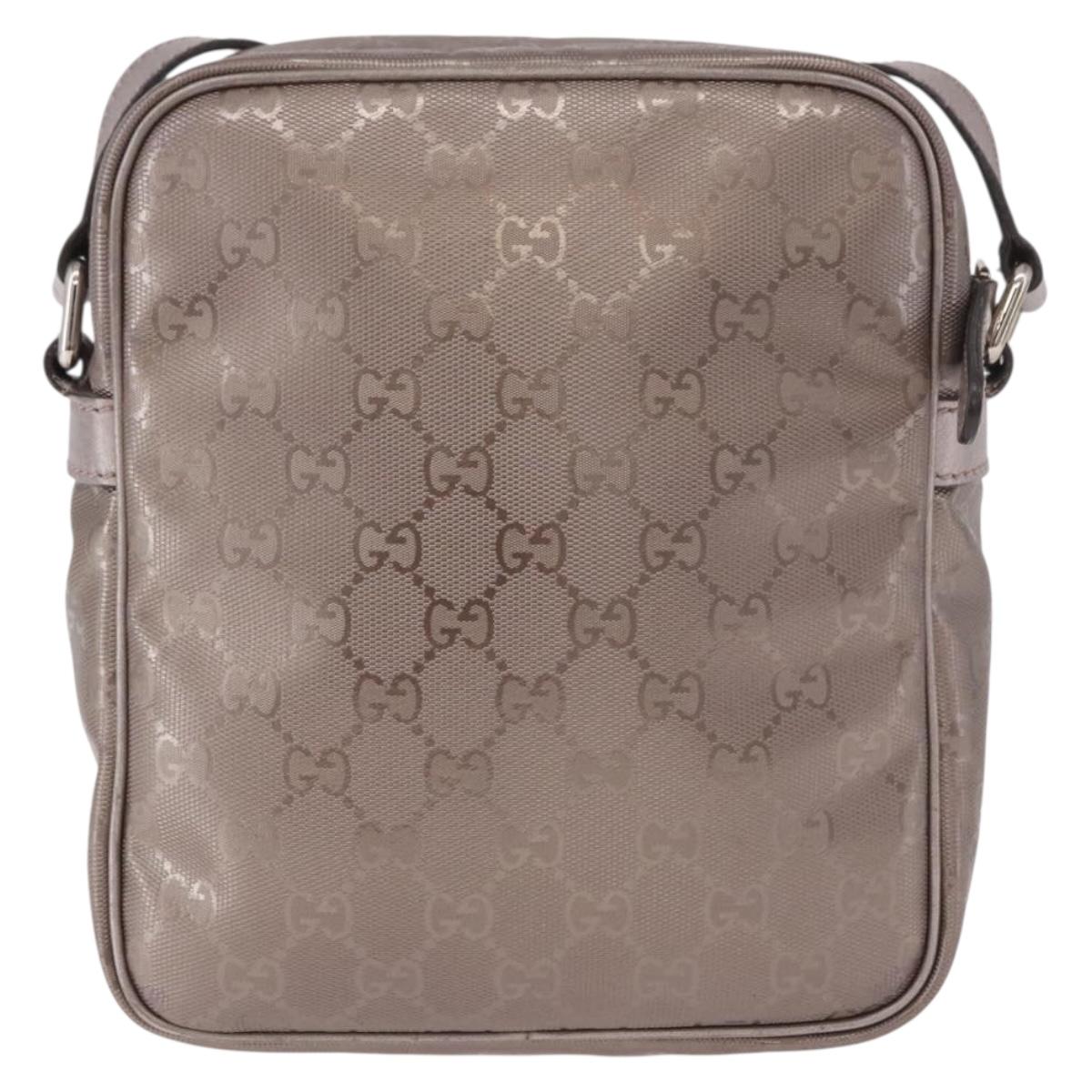 GUCCI GG Implementation Shoulder Bag PVC Pink Silver 233268 Auth 183135A