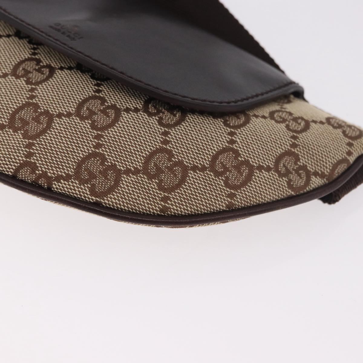 GUCCI GG Canvas Waist bag Beige Gold 106688 Auth 183136A