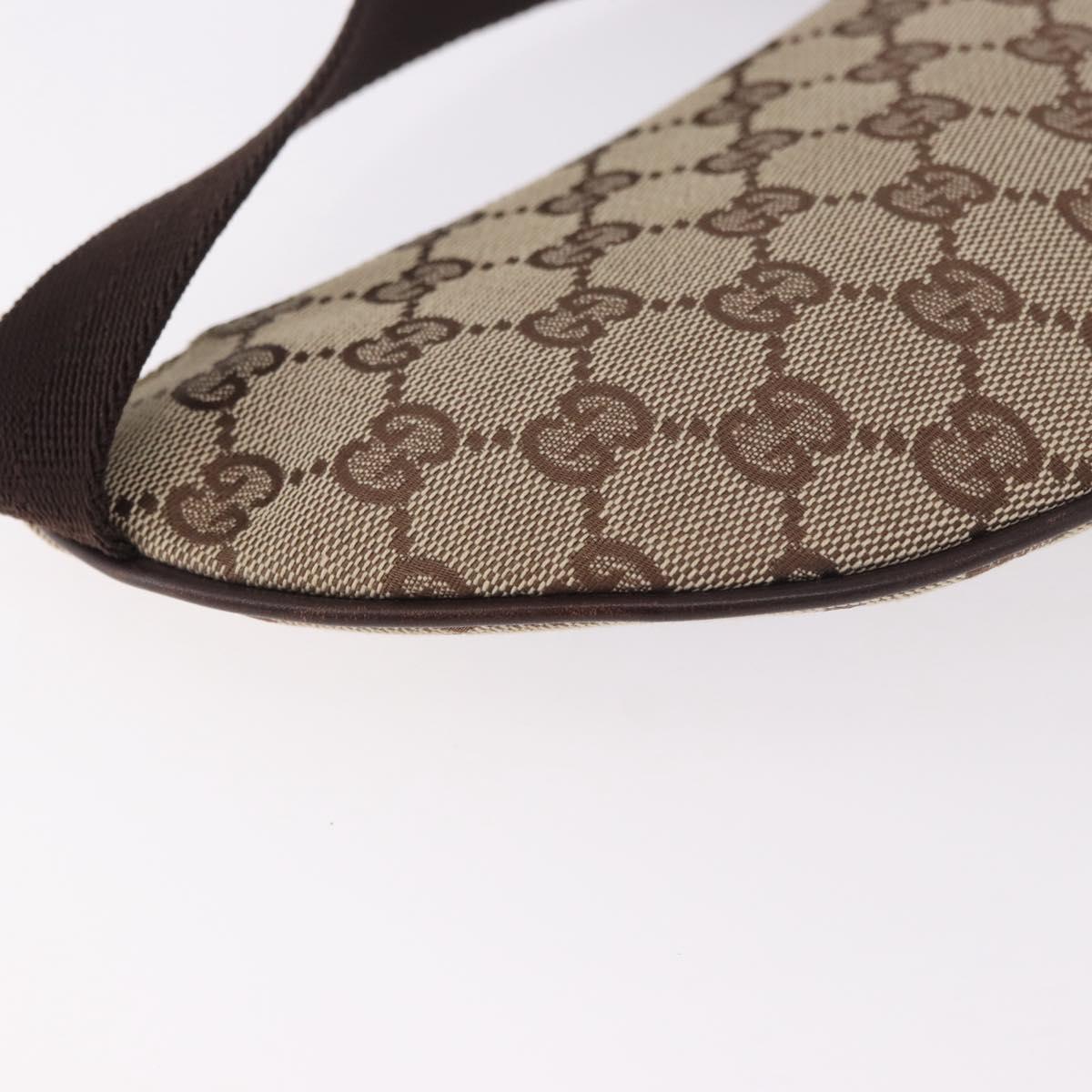 GUCCI GG Canvas Waist bag Beige Gold 106688 Auth 183136A