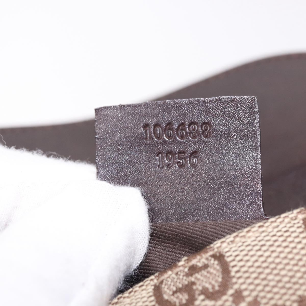 GUCCI GG Canvas Waist bag Beige Gold 106688 Auth 183136A