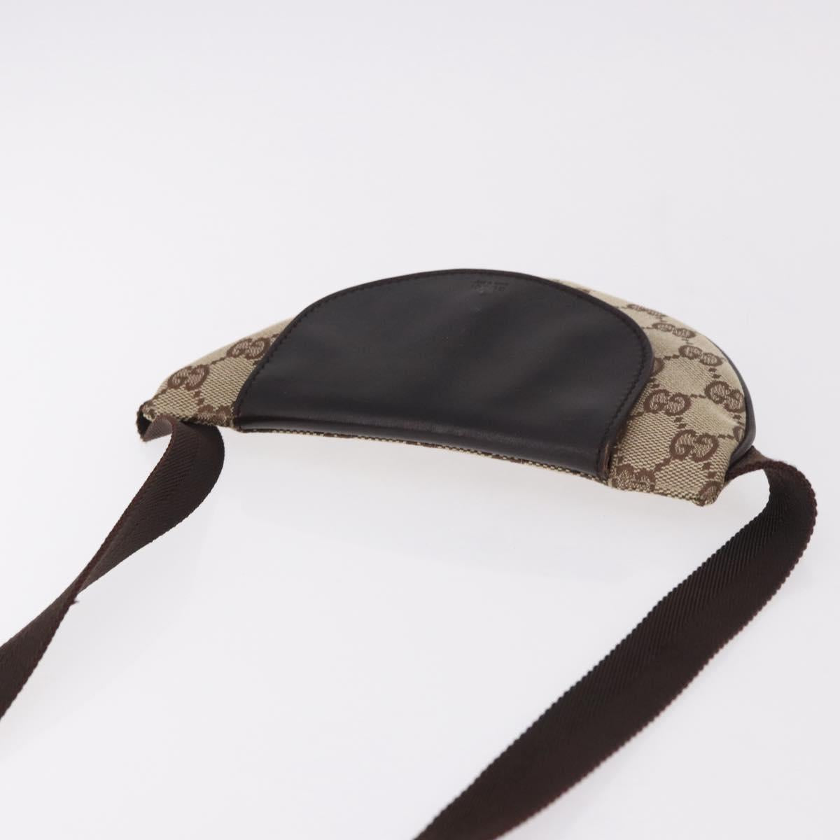 GUCCI GG Canvas Waist bag Beige Gold 106688 Auth 183136A