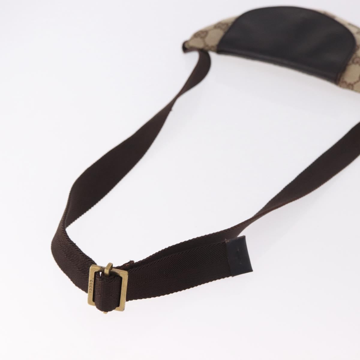 GUCCI GG Canvas Waist bag Beige Gold 106688 Auth 183136A