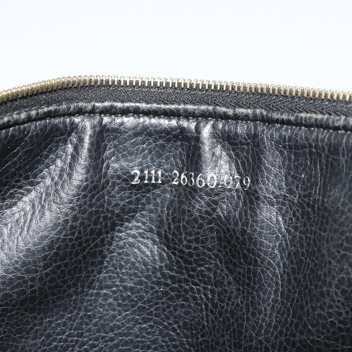 FENDI Zucca Canvas Vanity Pouch Black Brown Auth 183141A