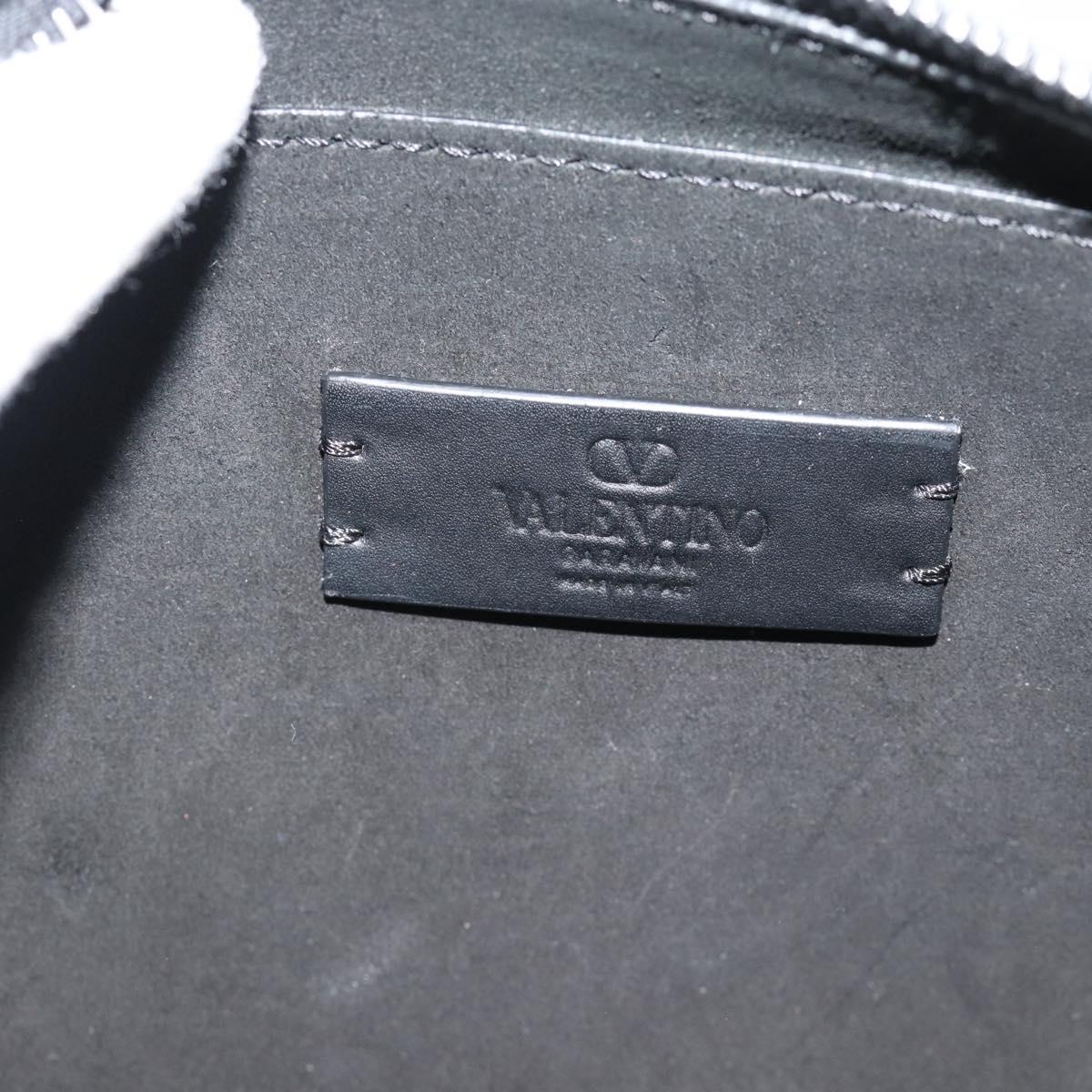 VALENTINO Shoulder Bag Leather Black Auth 183142M