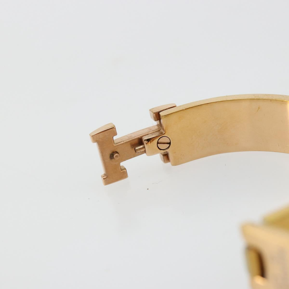 HERMES Click H Bracelet metal Orange Auth 183145
