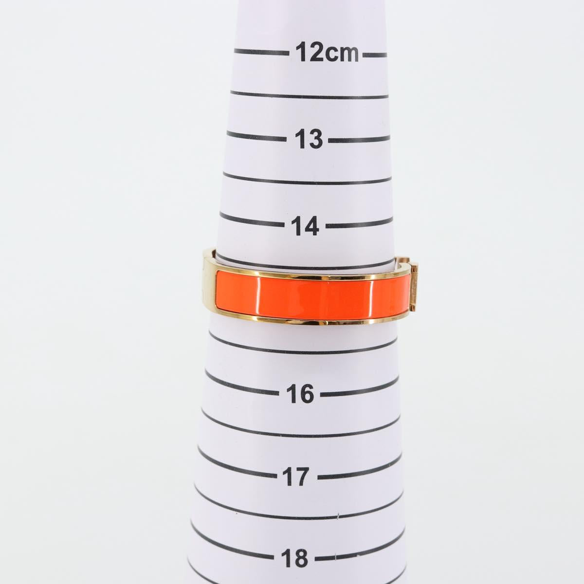 HERMES Click H Bracelet metal Orange Auth 183145