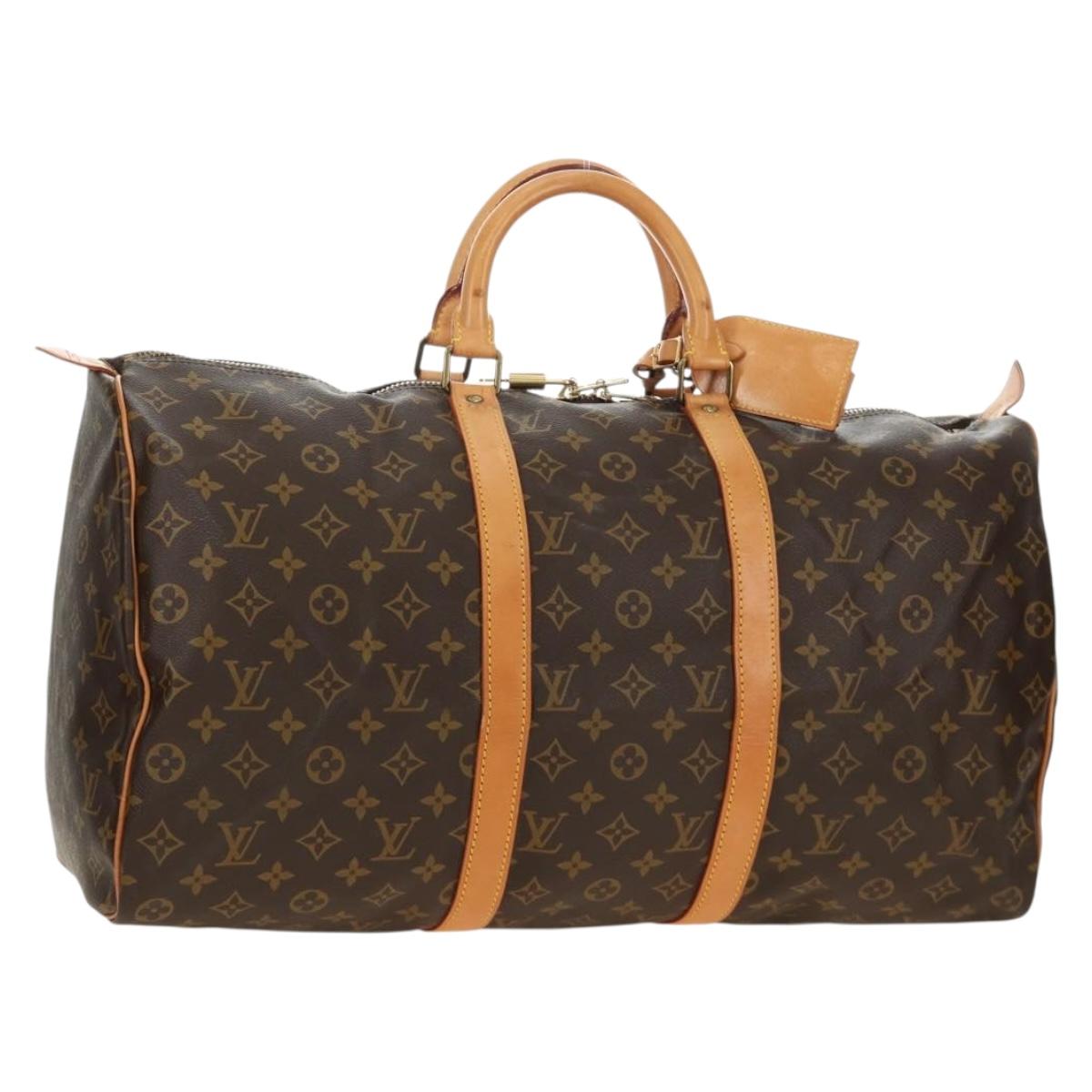 LOUIS VUITTON Monogram Keepall 50 Boston Bag M41426 LV Auth 183185SAV