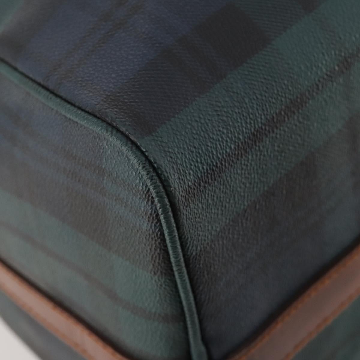 Polo Ralph Lauren Boston Bag Leather PVC Green Auth 183195A