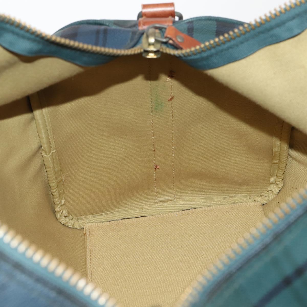Polo Ralph Lauren Boston Bag Leather PVC Green Auth 183195A