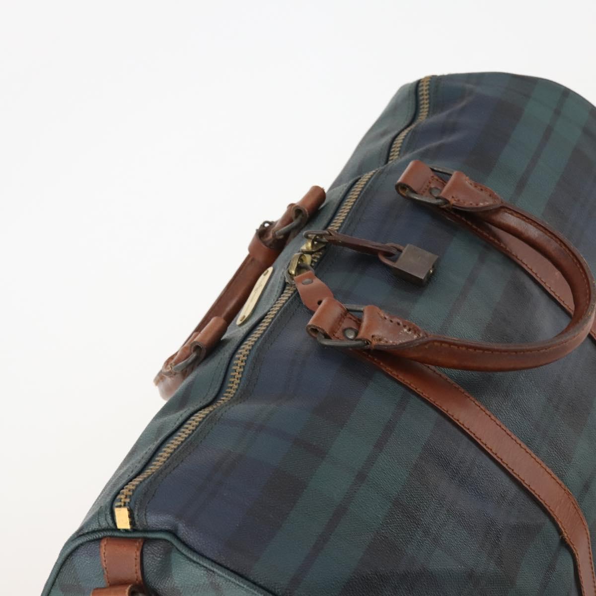 Polo Ralph Lauren Boston Bag Leather PVC Green Auth 183195A