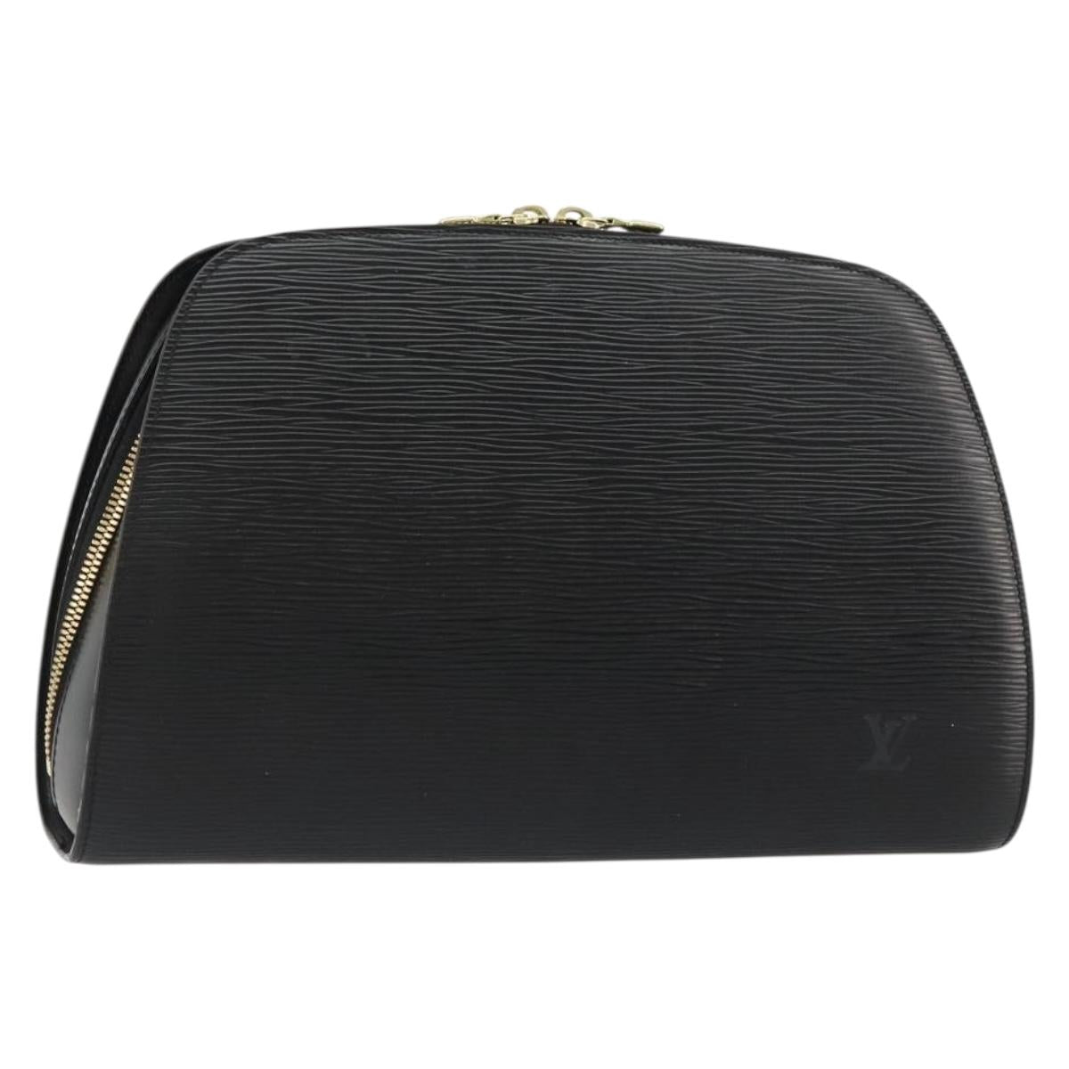 LOUIS VUITTON Epi Dauphine GM Cosmetic Pouch Black M48432 LV Auth 183204