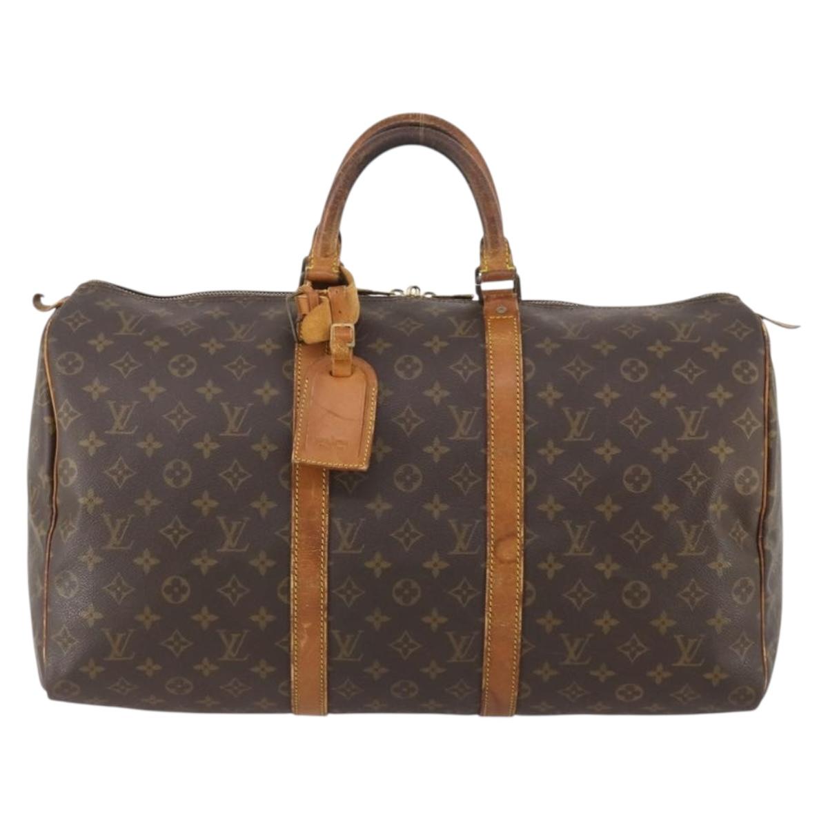 LOUIS VUITTON Monogram Keepall 50 Boston Bag M41426 LV Auth 183206
