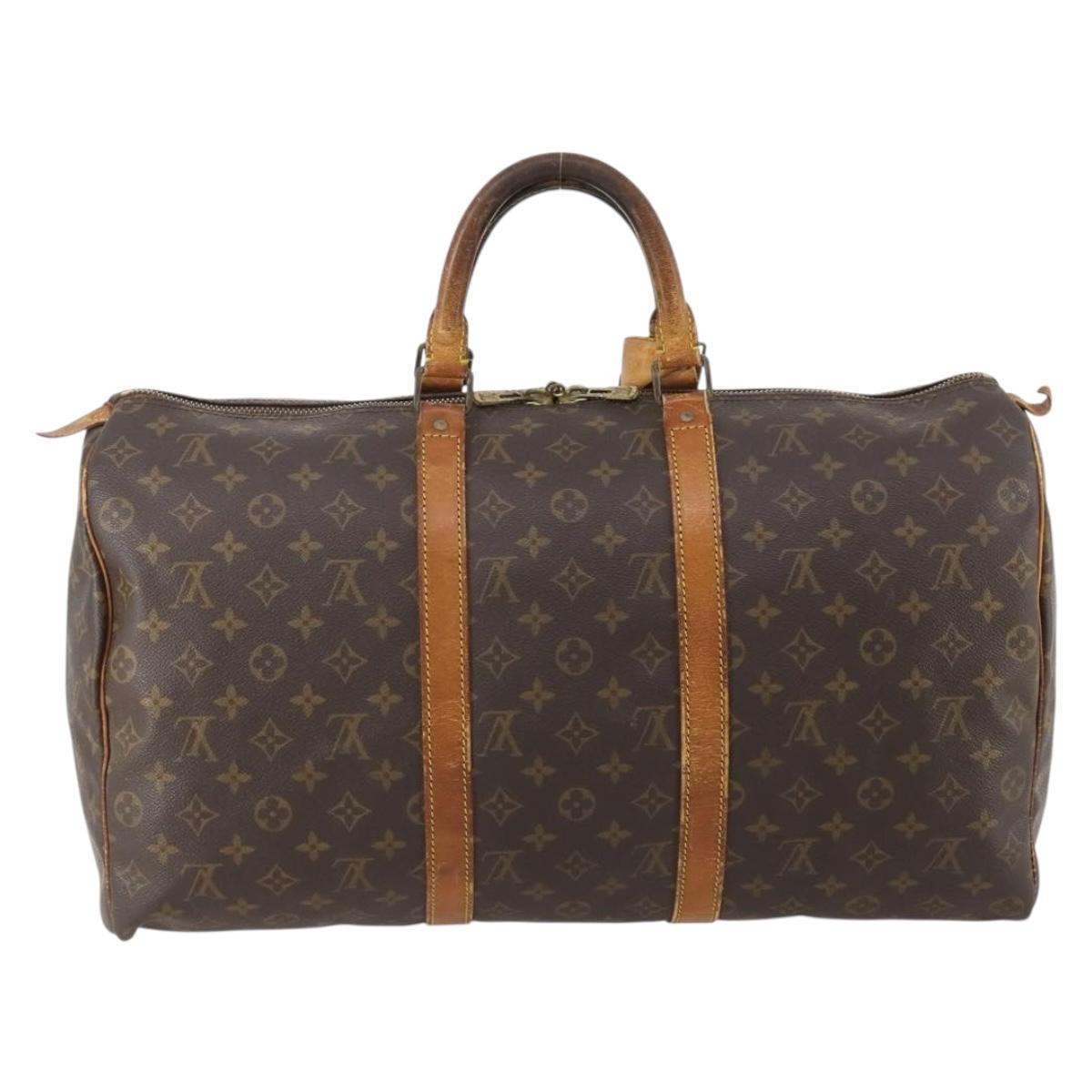 LOUIS VUITTON Monogram Keepall 50 Boston Bag M41426 LV Auth 183206