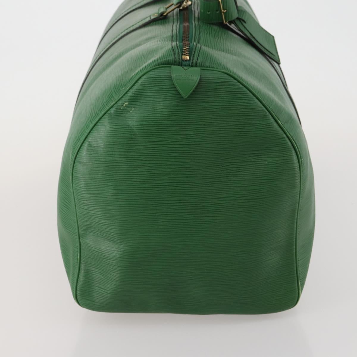 LOUIS VUITTON Epi Keepall 55 Boston Bag Green M42954 LV Auth 183211A