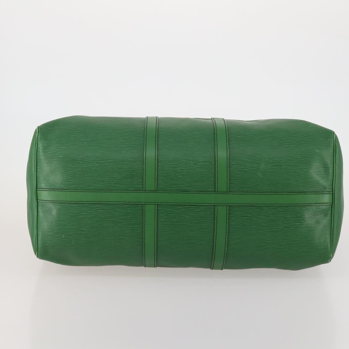LOUIS VUITTON Epi Keepall 55 Boston Bag Green M42954 LV Auth 183211A
