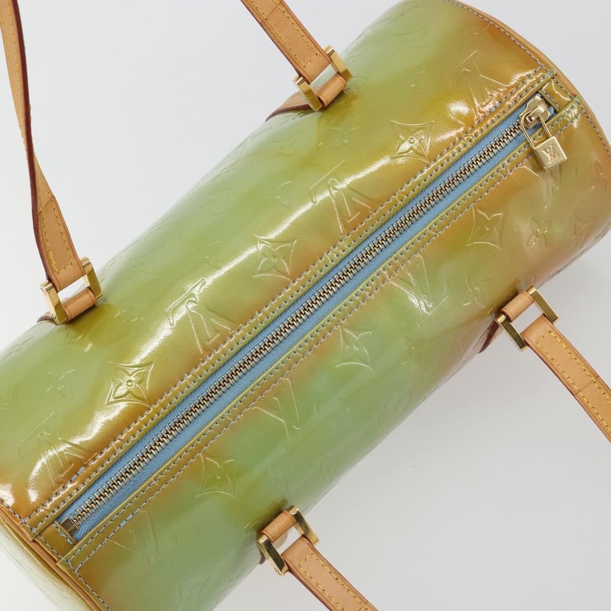 LOUIS VUITTON Monogram Vernis Bedford Hand Bag Baby Blue M91007 LV Auth 183212