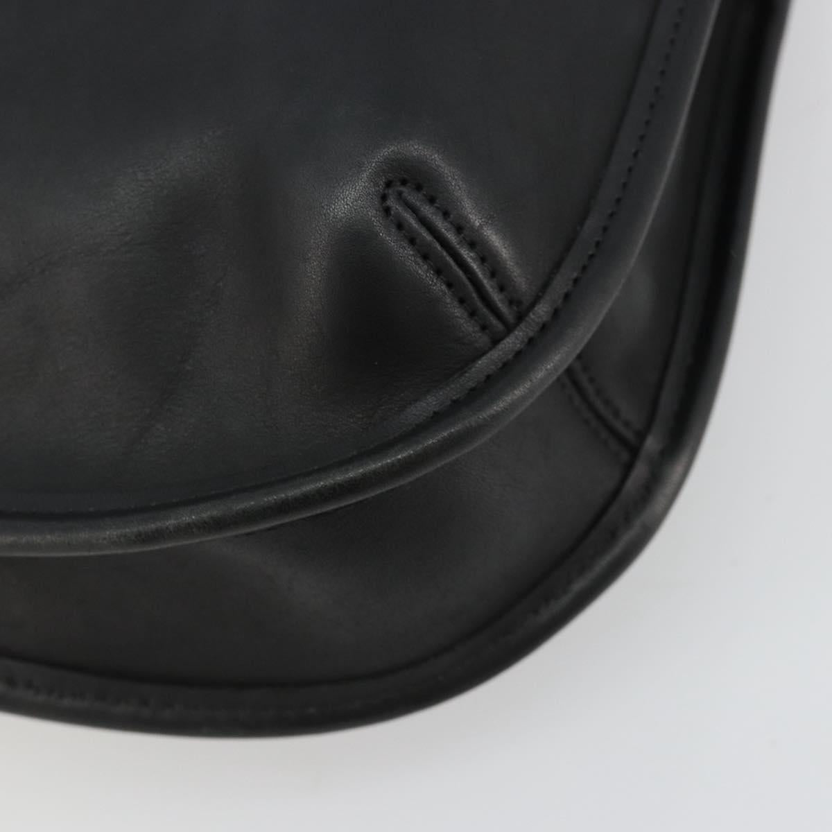 Coach Ergo Shoulder Bag Leather Black Gold Auth 183219A