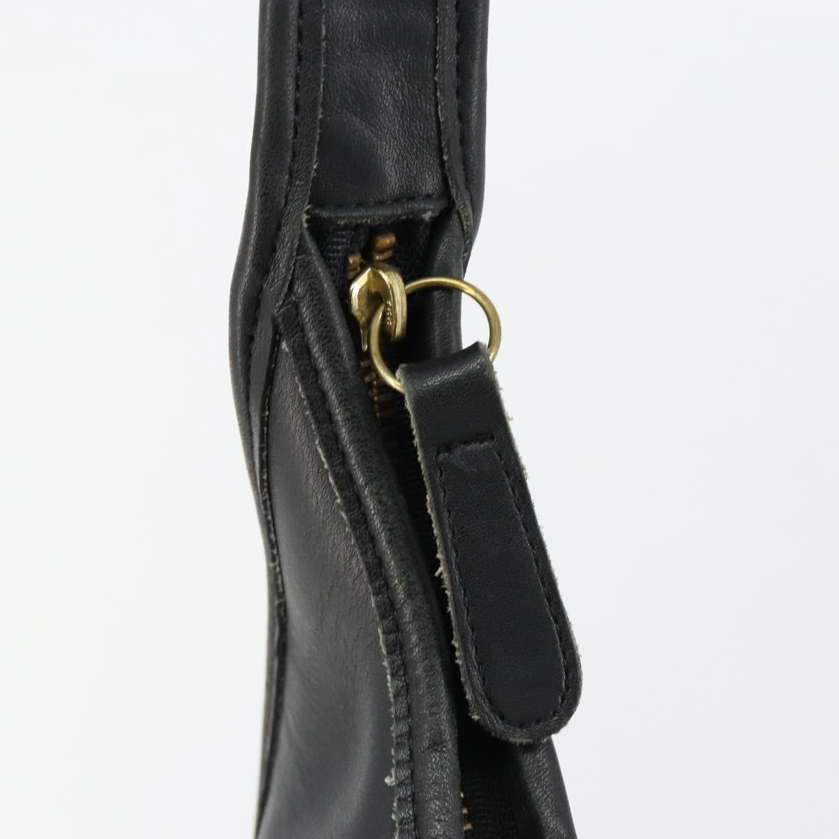 Coach Ergo Shoulder Bag Leather Black Gold Auth 183219A