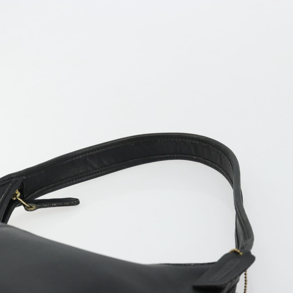 Coach Ergo Shoulder Bag Leather Black Gold Auth 183219A