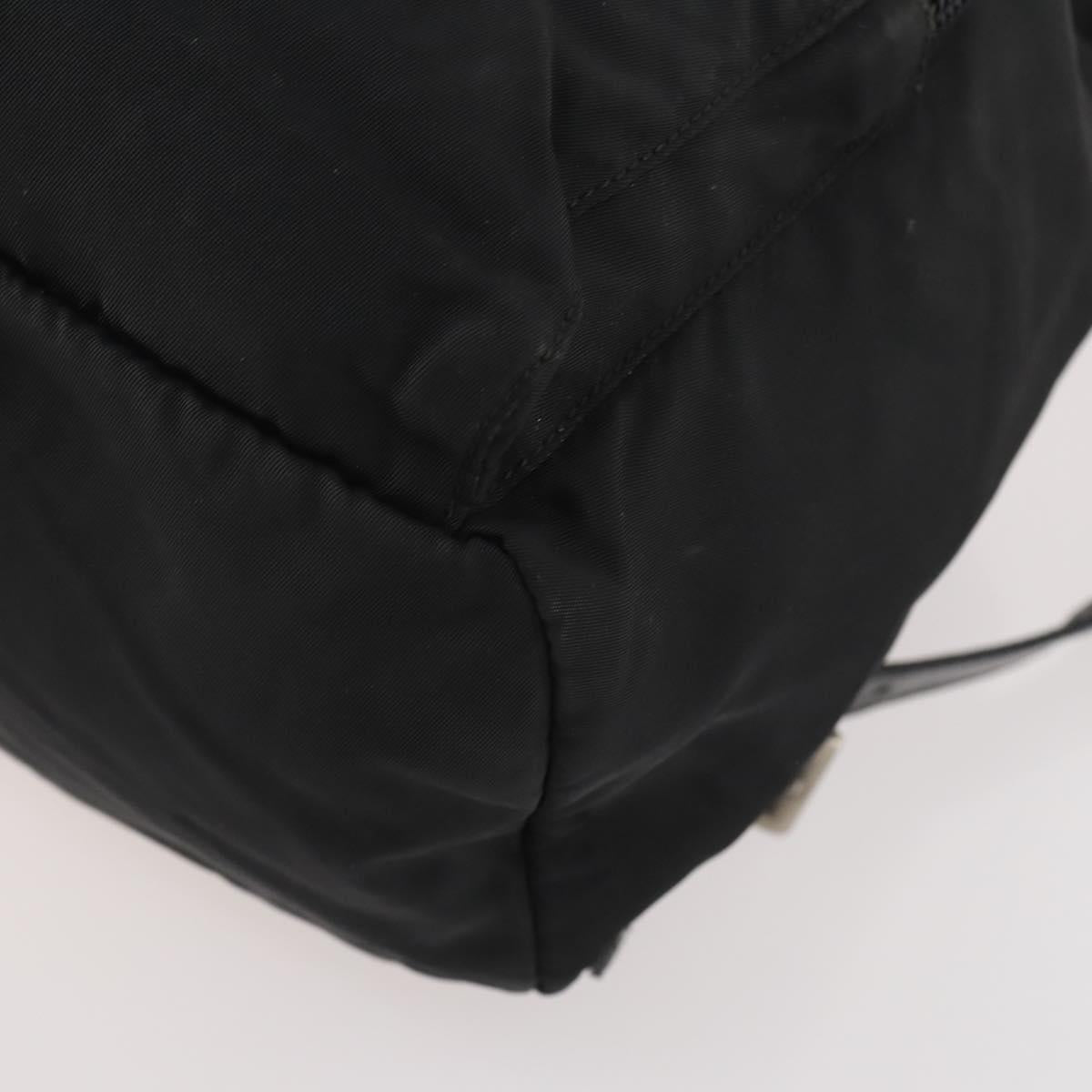 PRADA Backpack Nylon Black Silver Auth 183221