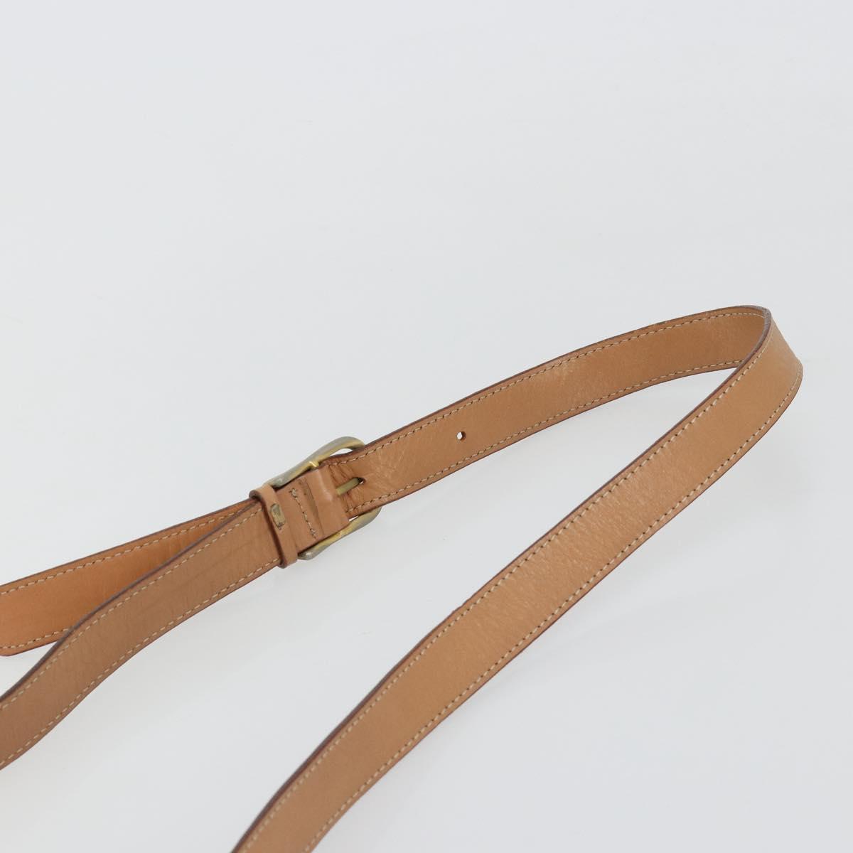 CELINE Macadam Canvas Shoulder Bag PVC Leather Brown Gold Auth 183224A