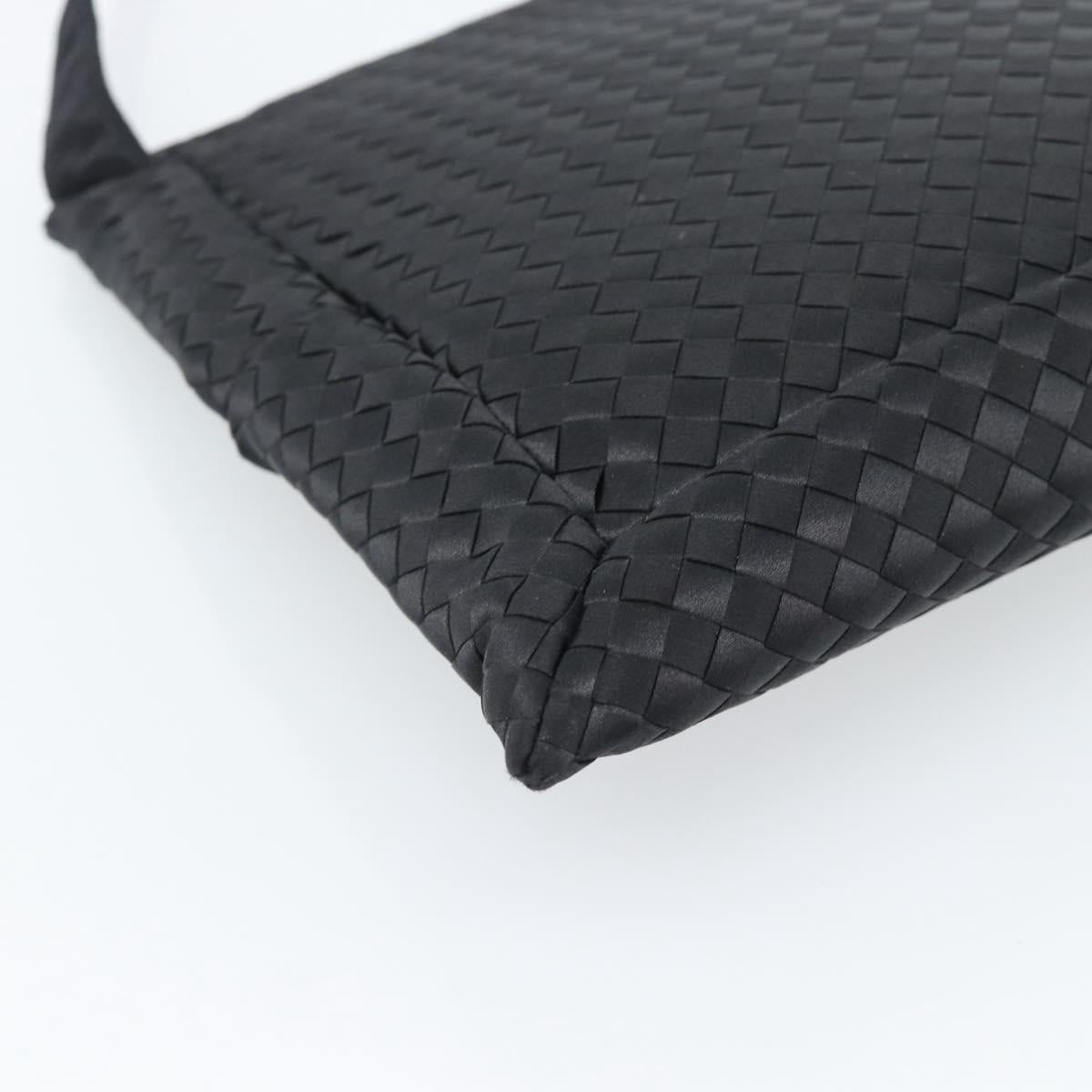BOTTEGA VENETA INTRECCIATO Shoulder Bag Nylon Black Auth 183225A
