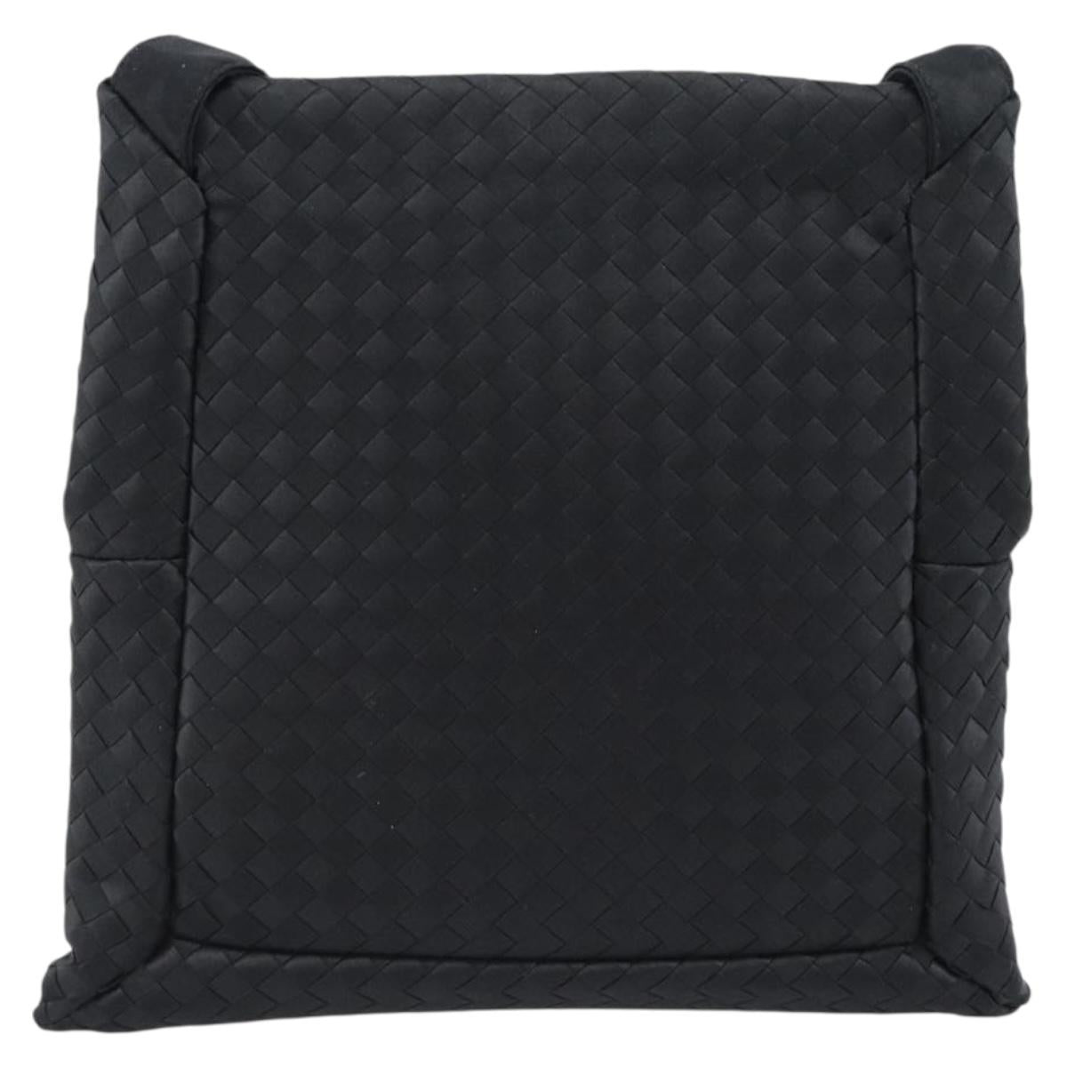 BOTTEGA VENETA INTRECCIATO Shoulder Bag Nylon Black Auth 183225A