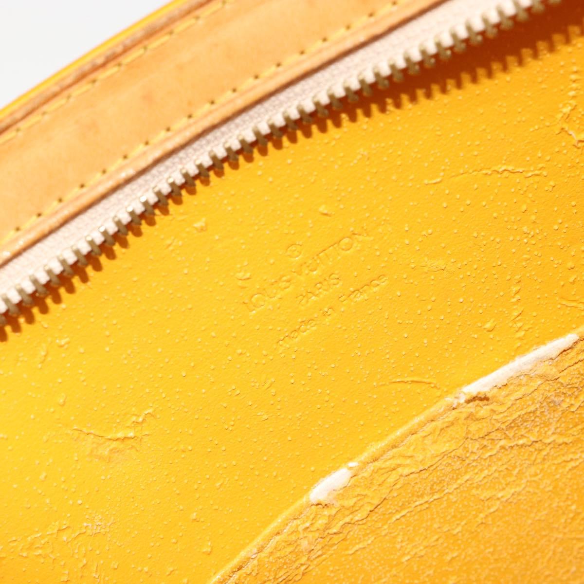 LOUIS VUITTON Monogram Vernis Forsyth Hand Bag Jaune M91112 LV Auth 183235