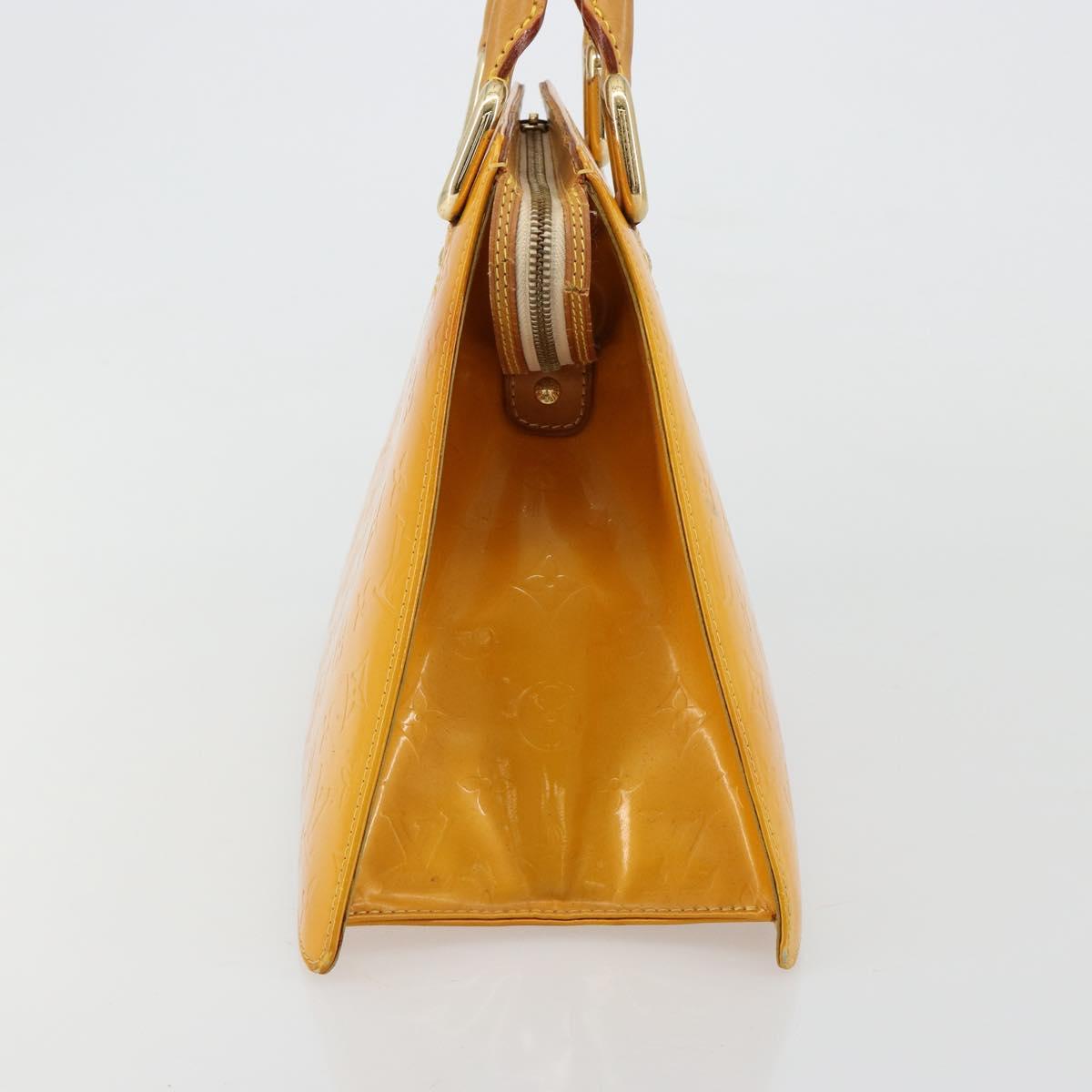 LOUIS VUITTON Monogram Vernis Forsyth Hand Bag Jaune M91112 LV Auth 183235